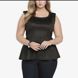Torrid Studded Peplum Top